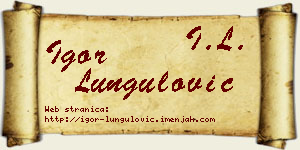 Igor Lungulović vizit kartica